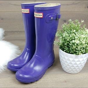 Hunter Kids Gloss Purple size 4